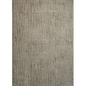 Thedecofactory Goyave print - Tapis salon moderne motif g&eacute;om&eacute;trique beige 160x230