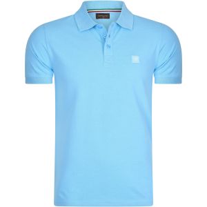 Cappuccino Italia Polo Plain Pique Bleu