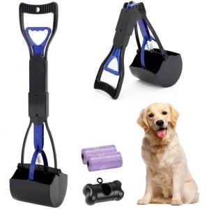 Noir & Pourpre Pelle Ramasse-Crottes Pliable Pour Chien Et Chat Pet Long Manche Pooper Scooper, Facile &Agrave; D&eacute;jections Ramasse