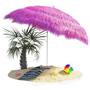 Parasol droit Hawaii rose &Oslash;160cm inclinable UV 30+