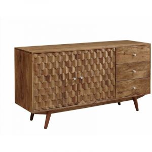 Buffet 145x42 Acacia laqué Bois naturel MOSAYK 106 - natur
