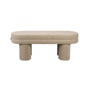 Dutchbone Banc arrondi en tissu L110cm - Beige - Fern