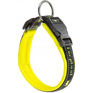 Ferplast SPORT DOG C Collier pour chiens avec rembourrage soft. Différentes mesures et couleurs fluo.. Variante C25/45 - Mesures: A: 35÷45 cm - B: 25 mm - Jaune