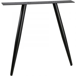 Woood Pied de table à 2 positions conique - Lot de 1 - WOOD Tablo table à manger - Métal - Noir - 72x79x10 cm