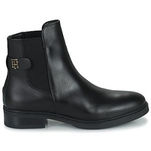 Tommy Hilfiger Boots Coin Leather Flat Boot - Couleur 36,37,38,39,40 - Taille Noir