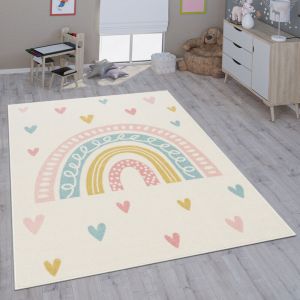 Paco Home Tapis Pour Enfant Chambre D'Enfant Fille Gar&ccedil;on Diff&eacute;rents Motifs Et Tailles 80x150 cm, Cr&egrave;me 4