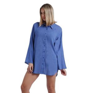 Admas - Chemise Mayan bleue