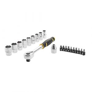 Stanley Jeu de cliquets 120 dents + embouts