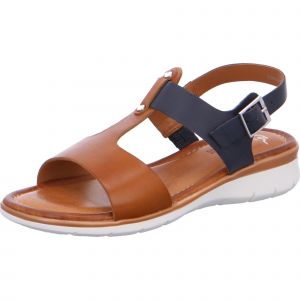 Ara Kreta, Sandale cale Femme, Bleu Cognac, 41 EU