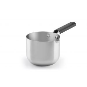 Castey Casserole haute 16cm, acier inox 3 couches, manche silicone, tous feux