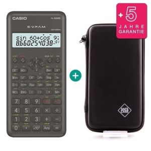 Casio CALCUSO Pack économique: FX 82 MS 2 Calculatrice Scientifique + étui de Protection WYNGS Noir + Garantie étendue de CALCUSO