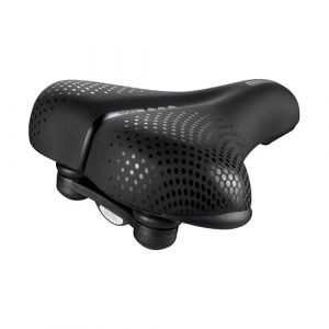 San Marco Selle City Sofa - Selle Ville & Urbaine, Très Confortable, Cyclisme Touring, Cadre Manganèse - Taille L1, Noir