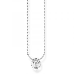 Image de Thomas Sabo Chaîne Tree of Love avec pierres blanches argent Argent sterling 925 Gris