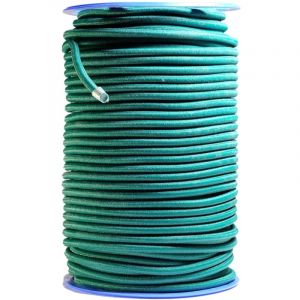 Sandow élastique professionnel Diamètre 9 mm 50 mètres linéaires Couleur Vert Fixation Baches Tecplast