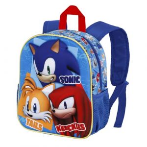 Image de Karactermania Sonic The Hedgehog - SEGA Sega-Sonic Trio-Sac &agrave; Dos 3D Petit, Bleu, 26 x 31 cm, Capacit&eacute; 8,5 L