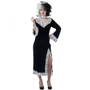 Ptit Clown Déguisement Femme Cruelle Noir et Blanc - Taille S/M - Costume Adulte pour Fête Déguisée