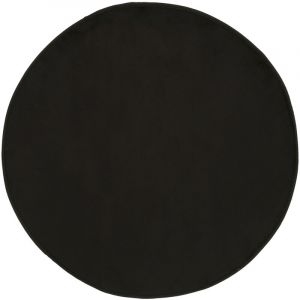 Atmosphera Tapis rond velours - diam. 90 cm. - noir