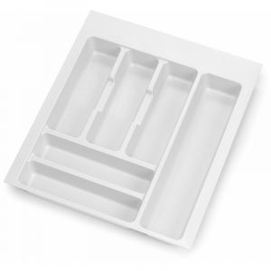 Emuca Range-couvert Optima pour tiroir de cuisine Vertex/Concept 500, module 450 mm .Panneau 16mm, Plastique, blanc - Plastique blanc