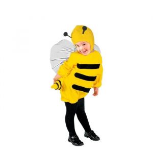 Widmann Déguisement d'abeille - Costume enfant 3-4 ans - Chapeau inclus - Multicolore - Jaune