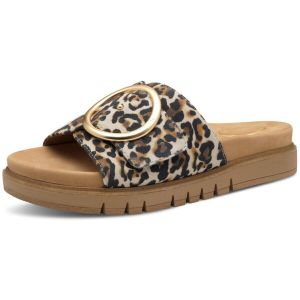 Tamaris Comfort Mules en Cuir pour Femmes Élégantes, Mehrfarbig (Leopard), 36 EU