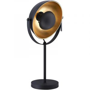 Lampe à poser industrielle en métal noir 67,5 cm