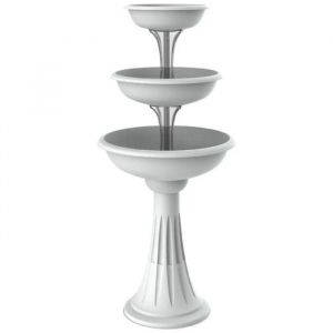 Trevy - Jardinière de fontaine verticale. Jardinière d'extérieur pour compositions. Capacité 29,2L. Couleur blanche. Fabriqué en Italie