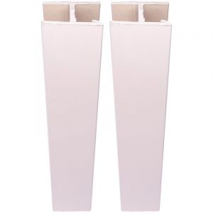 Cyclingcolors 2x Jonction de plinthe droite en PVC Connecteur Socle Cuisine Raccord Profil, hauteur 80mm finition blanc