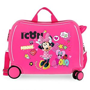 Enjoy Minnie Icon Valise Enfant Rose 50x38x20 cms Rigide ABS Serrure à combinaison 34L 2,3Kgs 4 roues Bagage à main
