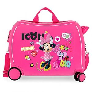 Enjoy Minnie Icon Valise Enfant Rose 50x38x20 cms Rigide ABS Serrure à combinaison 34L 2,3Kgs 4 roues Bagage à main