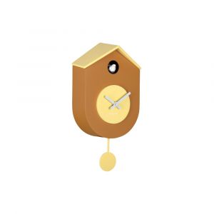 Present time Horloge murale thermoplastique jaune foncé 9.2x17.5x33.2cm