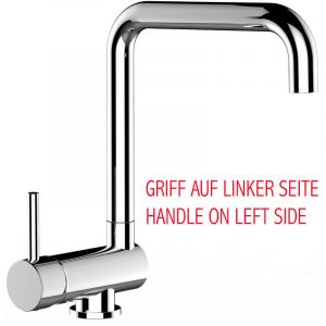 Robinet de Cuisine Mitigeur rabattable sous fenetre 60mm avec poignée gauc chrome robinet bec N pivotant 360 VIZIO
