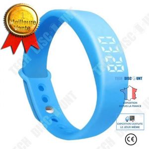 Td Montre Bracelet Intelligent Led 5w Multifonctionnelle / Podomètre Sport Sommeil Surveillance Smart Bracelet Silicone (Bleu)