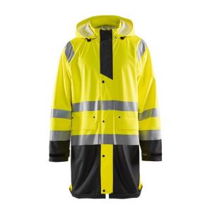 Blaklader Manteau de pluie imperm&eacute;able haute visibilit&eacute; Orange / Marine L