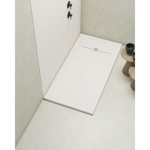 Receveur de douche extraplat rectangulaire blanc 70x140 cm Gneis