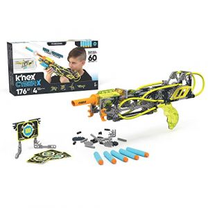 K'Nex Jouet de fléchettes C5 Neostrike Build and Battle DIY CYBER-X, Basic Fun, 12457, 184 pièces et cible, convient aux garçons et aux filles à partir de 8 ans.