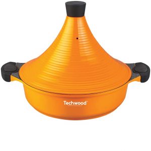 Techwood TAJINE Ø28CM ALUMINIUM ET PORCELAINE Orange TAJ-245, 28