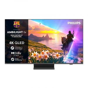 Image de Philips TV QLED 55PUS8600 139cm 4K UHD Ambilight Smart OS Titan 2025 pied central pivotant