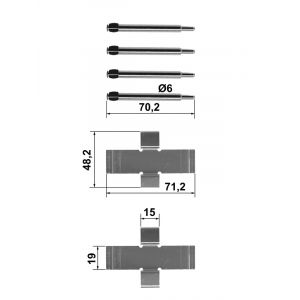 ATE Kit d'accessoires, plaquette de frein à disque 13.0460-0026.2
