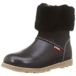 Kickers NONOFUR, Chaussure Baby Bébé Fille, Noir Brillant, 20 EU