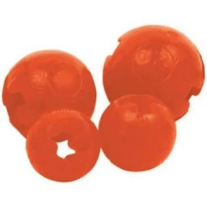 Gloria TPR balle chien - Taille 8,25 cm - Tr&egrave;s r&eacute;sistant - boule flexible - Prendre soin de la sant&eacute; dentaire de votre chien - jouets pour chiens - Boules Chien - orange