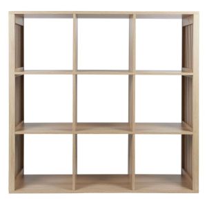 The home deco factory Etagère de rangement 9 cases Saulk en bois - Marron - Saulk