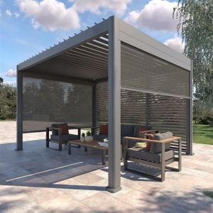 Hesperide Pergola bioclimatique 4x3 m Evora graphite
