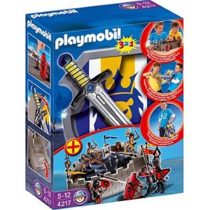 Image de Playmobil 4217 - Forteresse des chevaliers transportable avec épée et bouclier