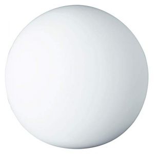 Boutica-design Reality, Lampe de table, Pingpong 1xE27, max.25,0 W Verre, Blanc, Corps: Verre, Blanc &Oslash;:20,0cm, H:18,5cm IP20,Interrupteur de cordon