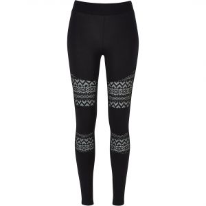 Urban classics Legging incrusté de dentelle au crochet femme