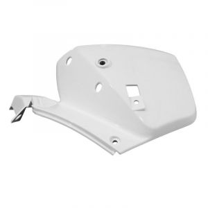 Carenage moteur scoot adaptable peugeot 50 tkr, trekker 2007+ blanc brillant droit -p2r-