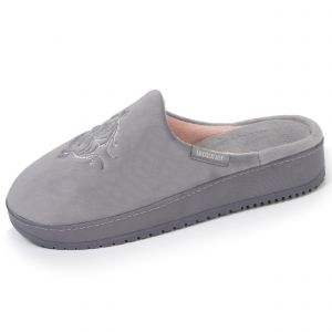 Isotoner Chaussons mules Femme talon Gris