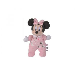Nicotoy Toys Peluche Minnie phosphorescente Rose 28 cm - Disney - Doudou Brille dans la Nuit Blanc et Rose - Enfant - Cadeau Naissance - Fille