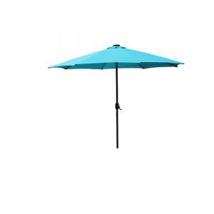 MANAROLA Parasol droit rond led 2,92 x 2,92 m bleu CONCEPT USINE