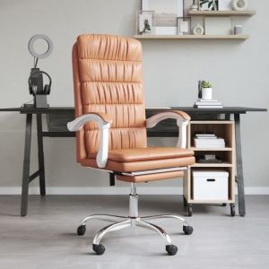 VidaXL 349654 Fauteuil inclinable de bureau Marron Similicuir